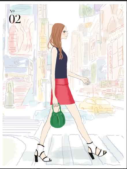 4位　バイカラーの美しいドレス。本書ではＮＹに居た女性で登場してます。