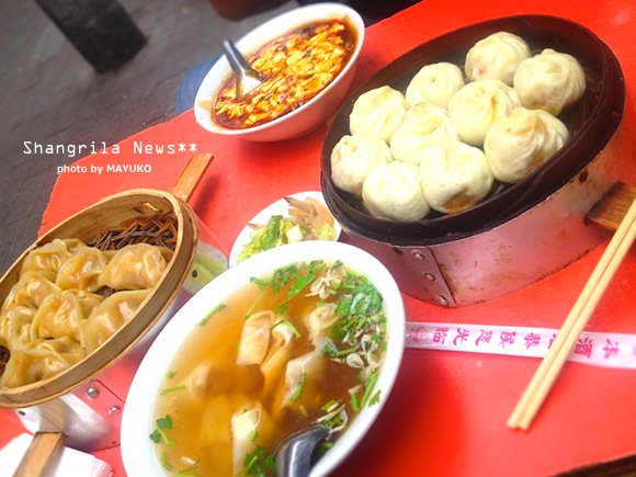 中国の屋外 朝ごはん