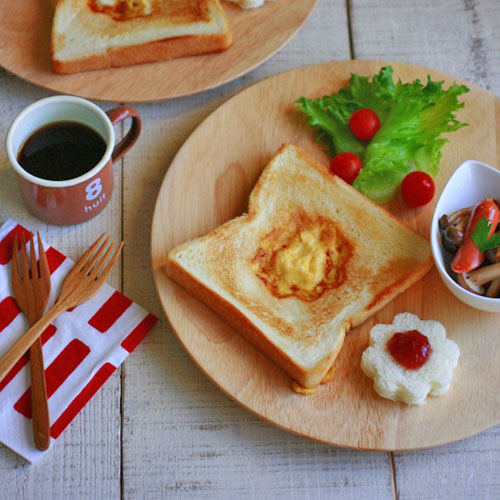 週末のんびりブランチ♪「型抜きオムチートースト」の作り方