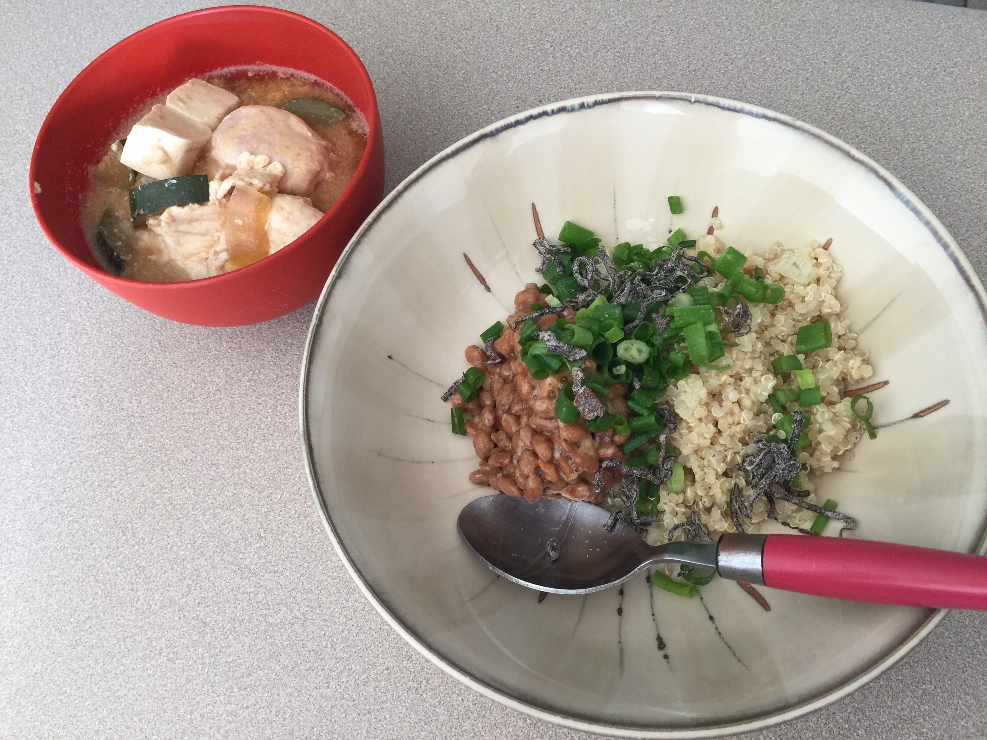 納豆キヌアの朝ごはんに夢中！