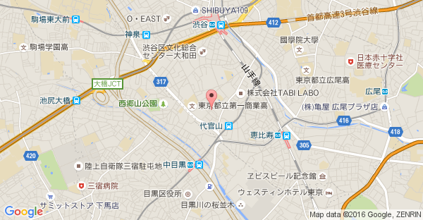 Google Map of 東京都渋谷区猿楽町22-12