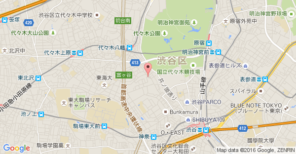 Google Map of 東京都渋谷区神山町４２−２