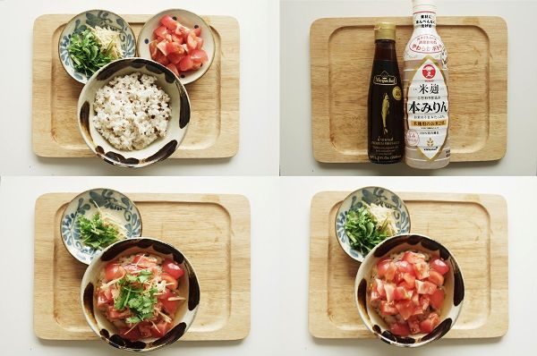 トマト雑炊工程