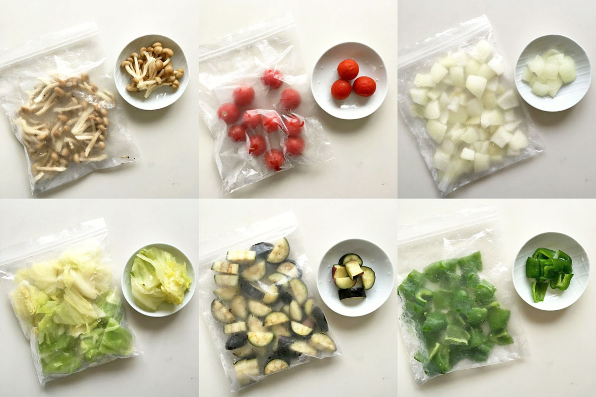 ぜーんぶ生のまま♪「自家製冷凍カット野菜」が便利！