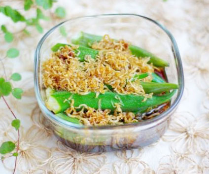 カリカリじゃこが香ばしい！夏の作り置き「オクラの中華風おひたし」