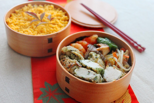 ワンボウルで簡単！「ささみのごま磯辺揚げ」のお弁当