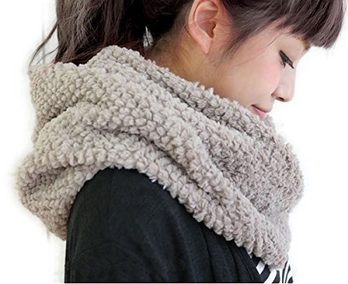 もこもこであったか！さっと巻くだけで小顔効果も♪「スヌード マフラー」