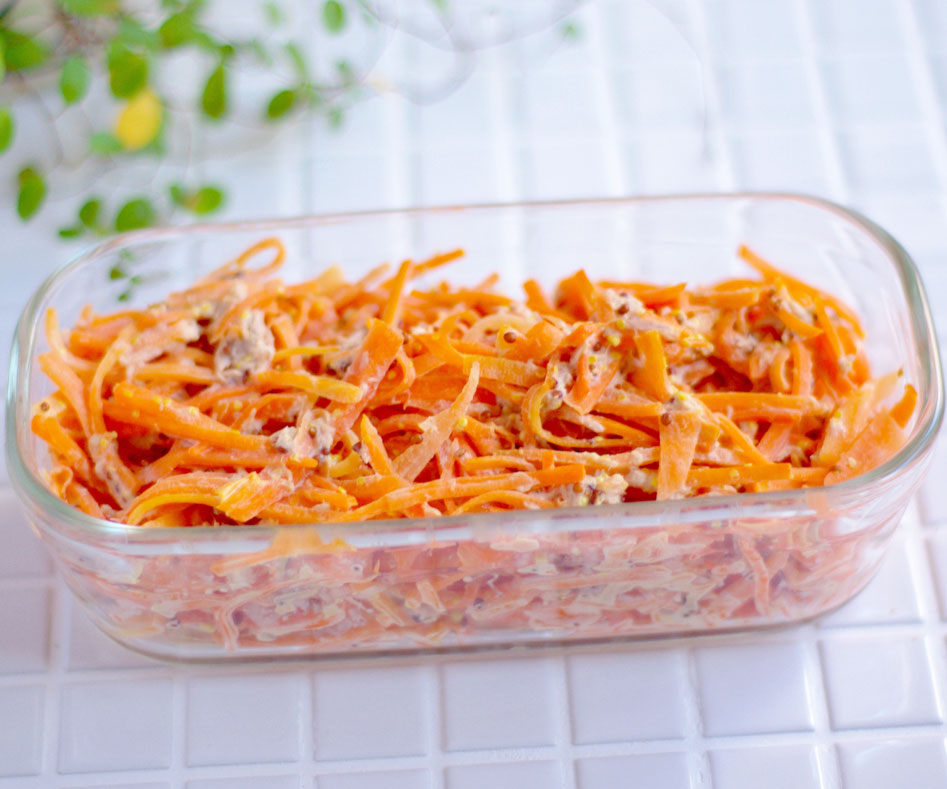 レンジで1分の作り置き！「にんじんとツナのデリ風サラダ」