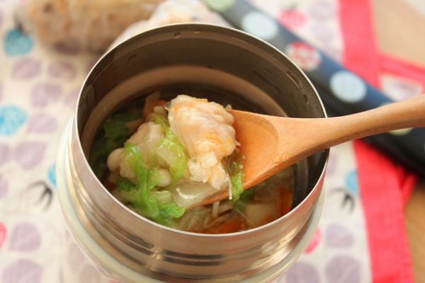 ささみと白菜のトロトロスープ 横