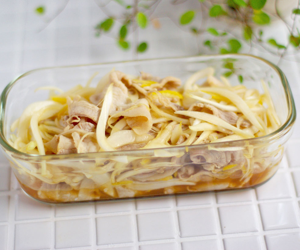 旬の作り置き♪「新玉ねぎと豚しゃぶのレモン醤油和え」