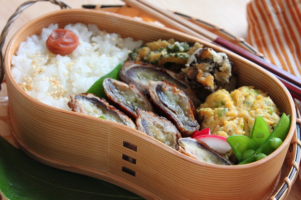 簡単！とろ～りおいしい「なす巻きしょうが焼き」のお弁当
