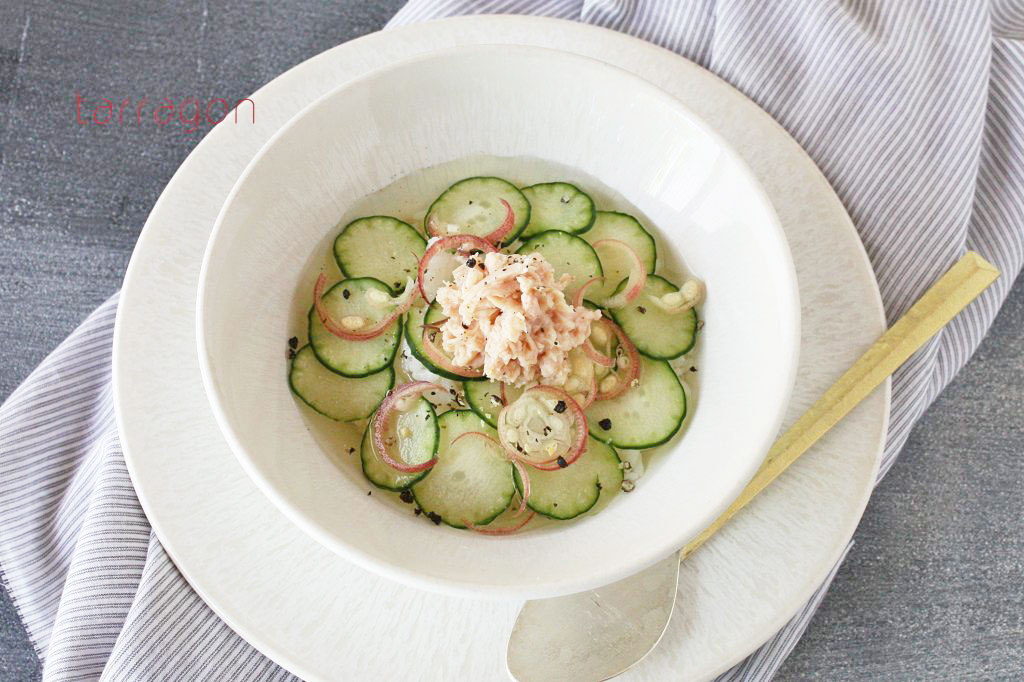 あっさり夏向き♪スプーンで食べる「冷やしサラダ茶漬け」