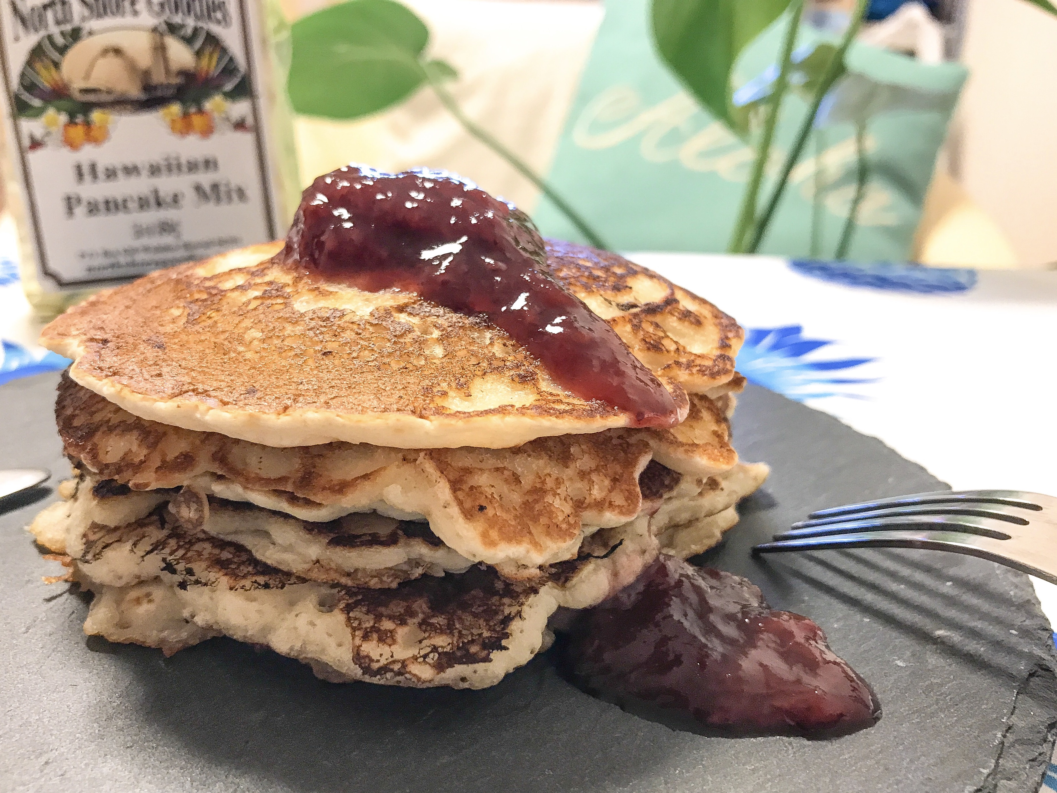 朝のウキウキハワイアンパンケーキ