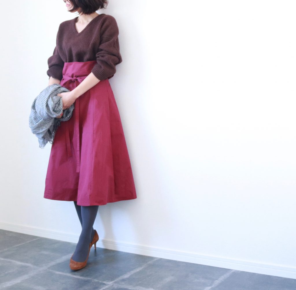 朝時間 ゆるニット スカート