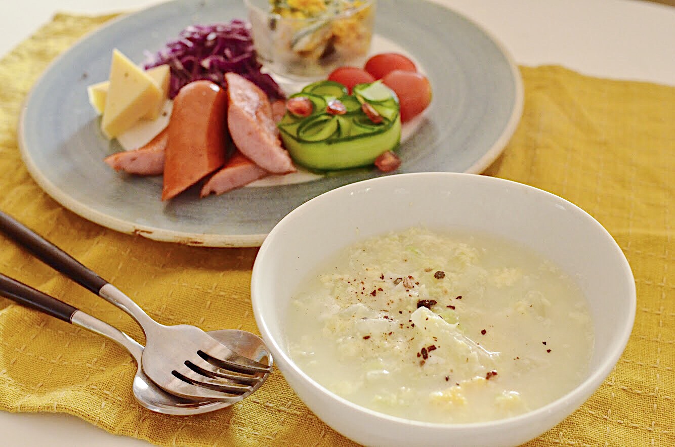 風邪のひきはじめにも！お腹に優しい「白菜と卵のとろとろスープ」