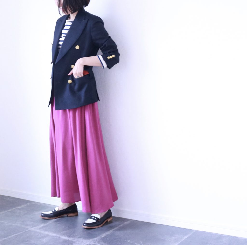 ロンスカ×ジャケットの今っぽコーデ ロンスカ×ジャケットの今っぽコーデ
