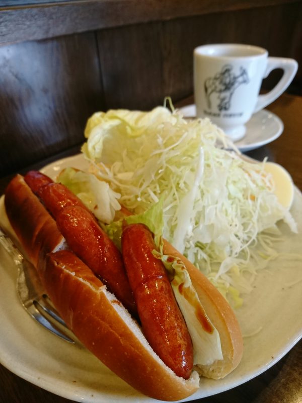 高木珈琲店 高辻本店のホットドッグセットのモーニング 高木珈琲店 高辻本店のホットドッグセットのモーニング