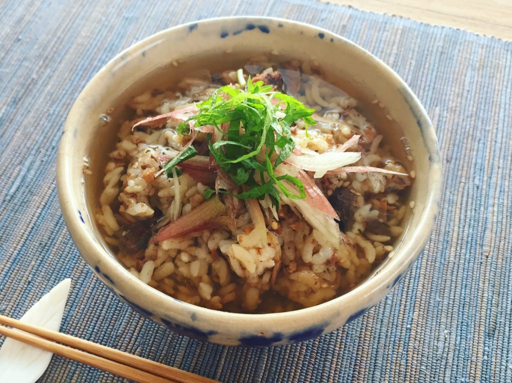 いわしの混ぜご飯のお茶漬け