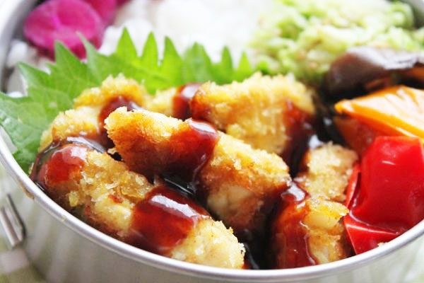 カレーマヨ風味の簡単「ささみカツ」のお弁当 カレーマヨ風味の簡単「ささみカツ」のお弁当