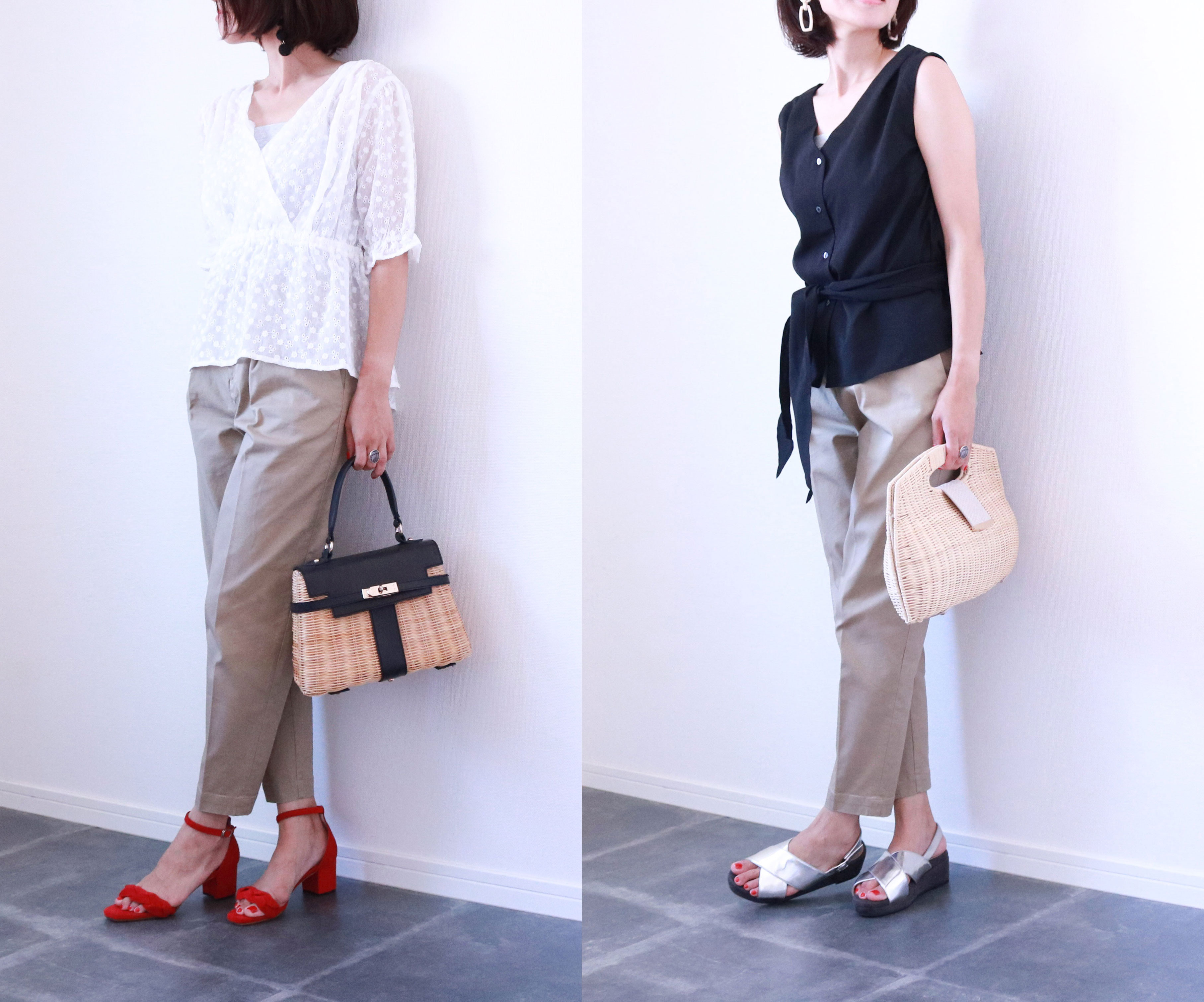 女性らしく楽しむ♪UNIQLOの「チノパン」着回し3コーデ