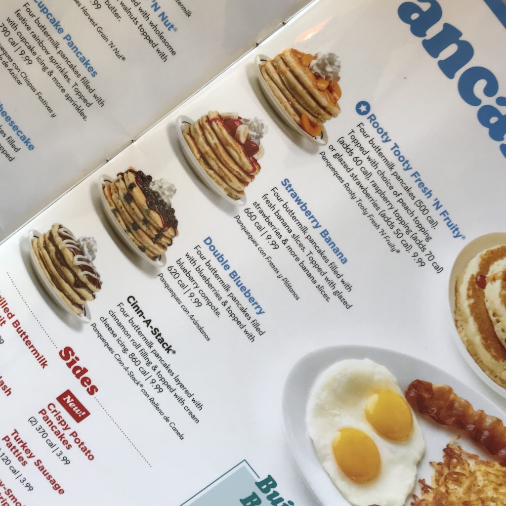IHOP（アイホップ）メニュー