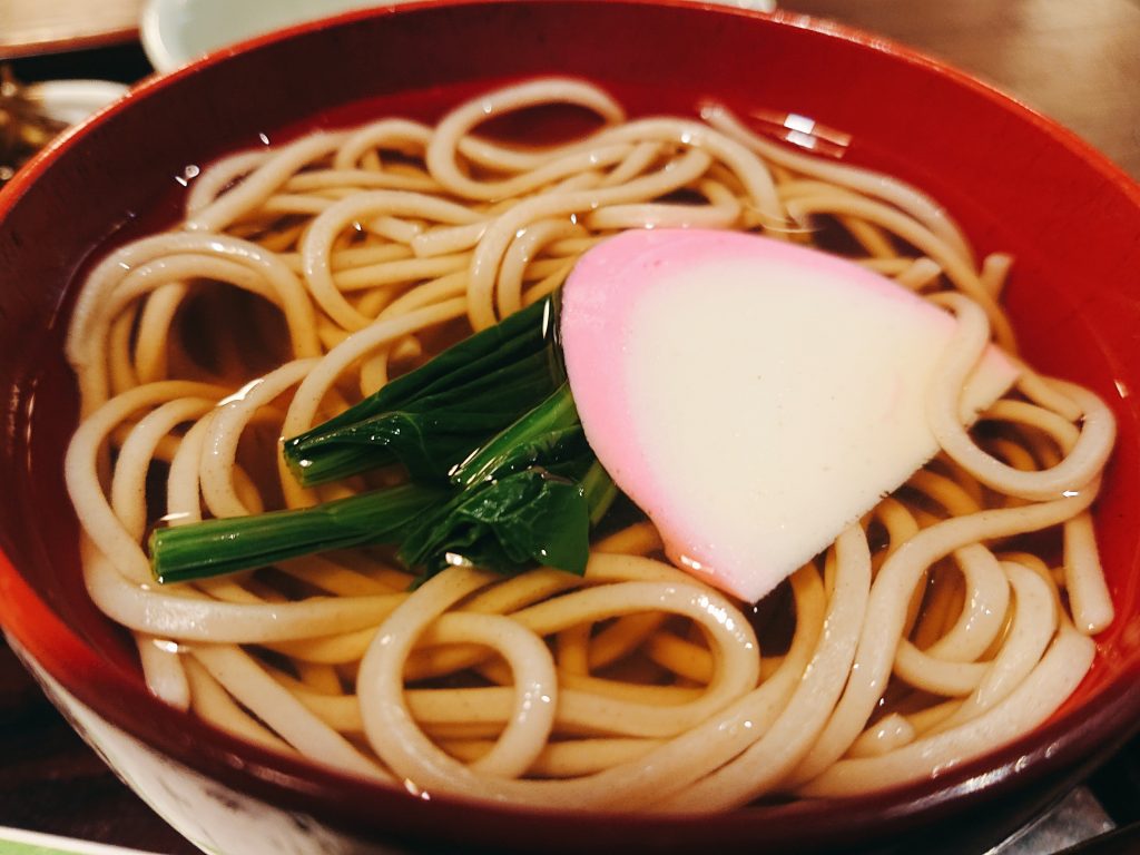 松葉・朝限定「そばがゆセット」のおそば