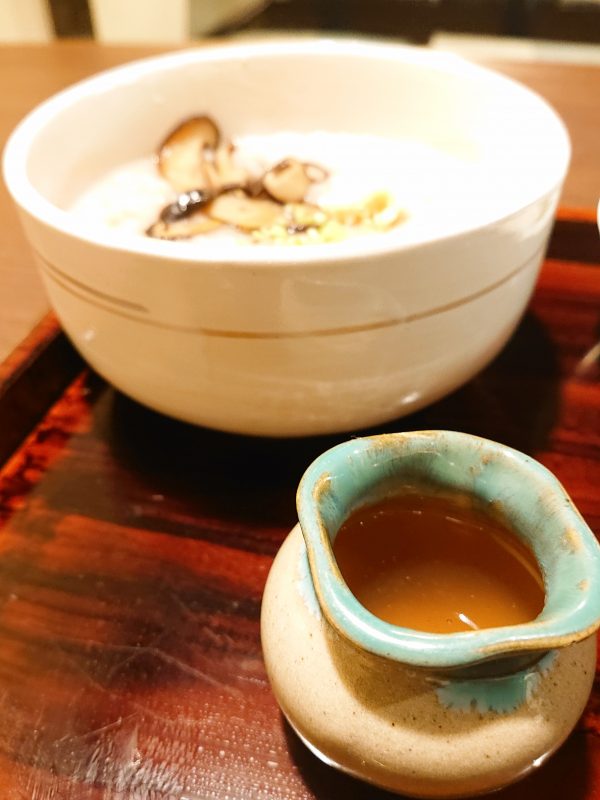 松葉・朝限定「そばがゆセット」