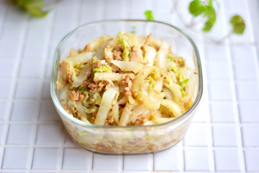 白菜を使い切る!10分で簡単「白菜とツナの中華風」の作り置き