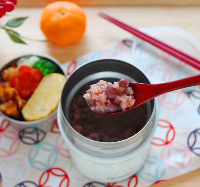 スープジャーなら簡単！小正月に食べたい「小豆粥」のお弁当