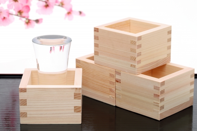 日本酒と桜