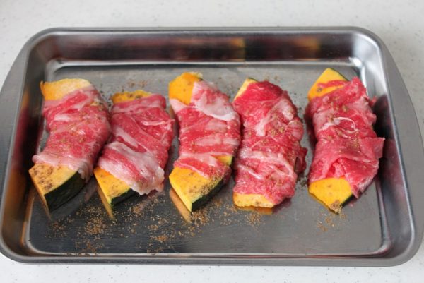 かぼちゃと牛肉