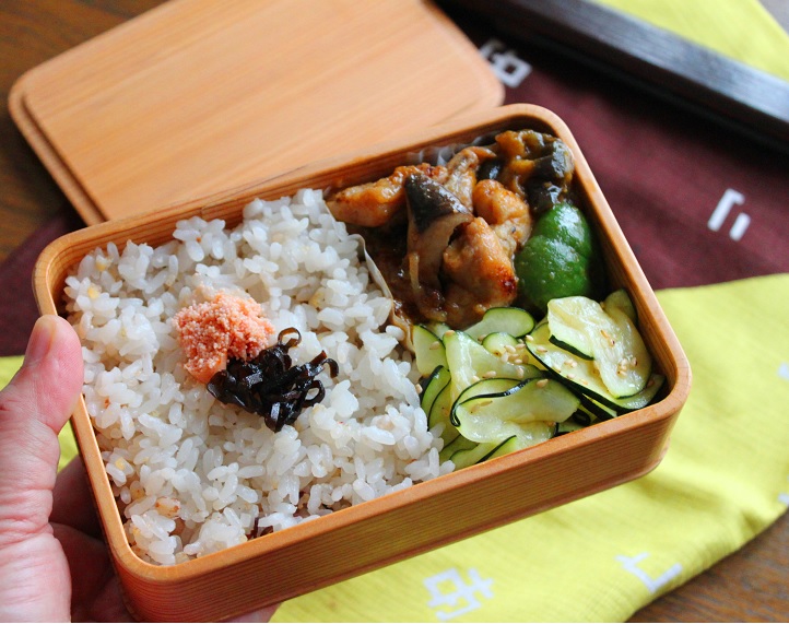 火を使わない簡単夏おかず♪「ズッキーニのナムル」のお弁当