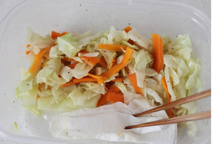 レンジ野菜炒め