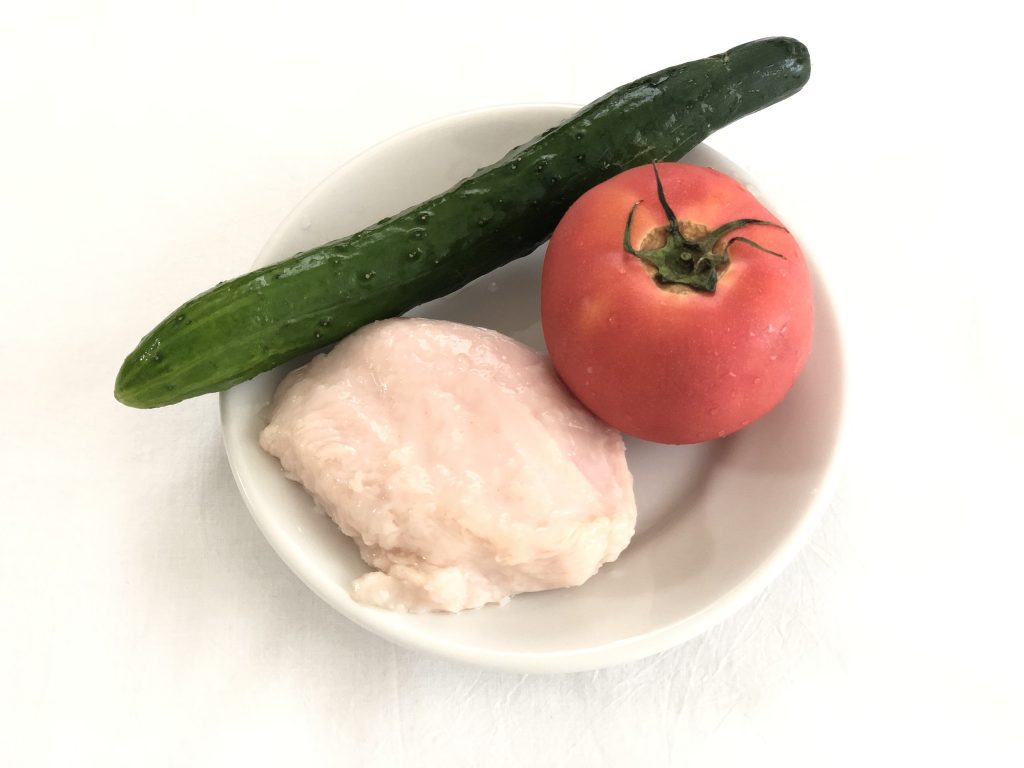 サラダチキント夏野菜