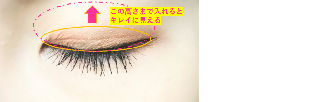 アイシャドウを入れる場所