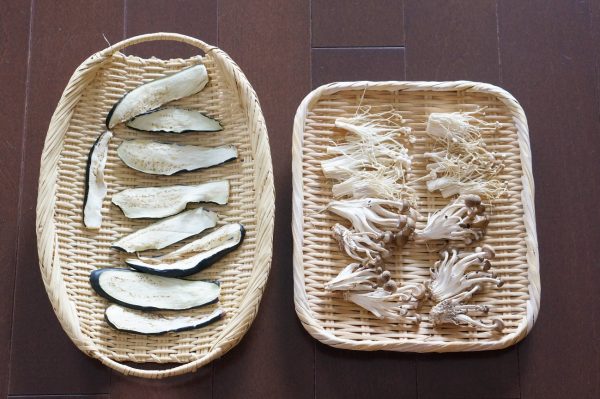 ナスとキノコ
