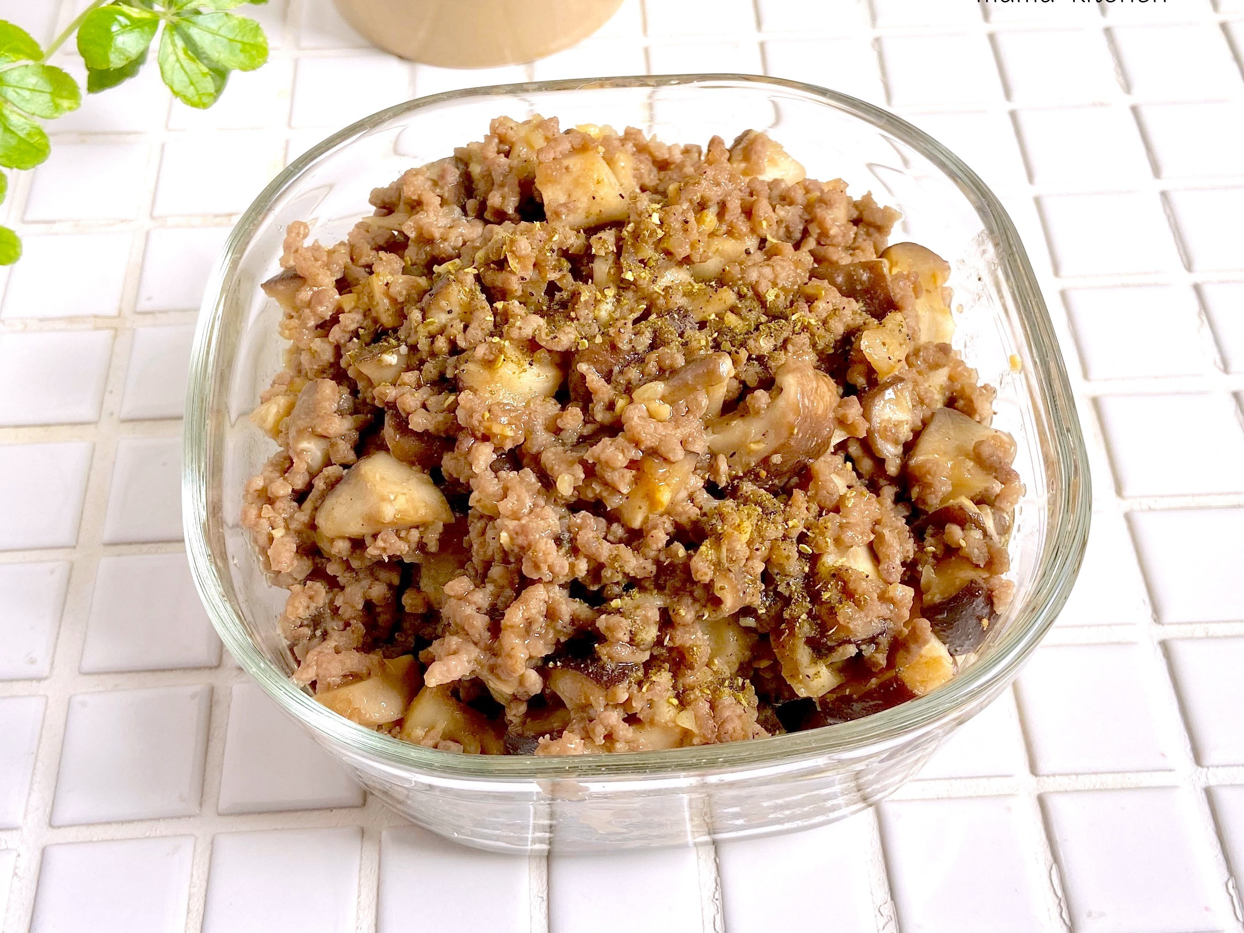 ご飯がすすむ作り置き！山椒が香る「しいたけの肉味噌ふりかけ」