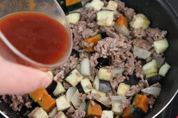 コロコロ野菜のキーマカレー