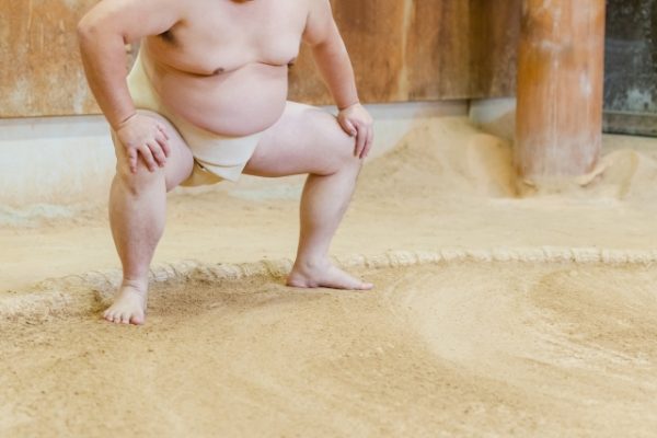 稽古する力士