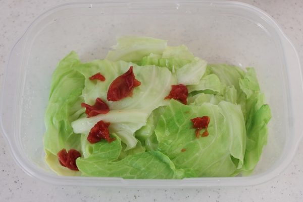 キャベツと梅干し