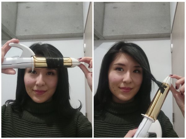 前髪の巻き方