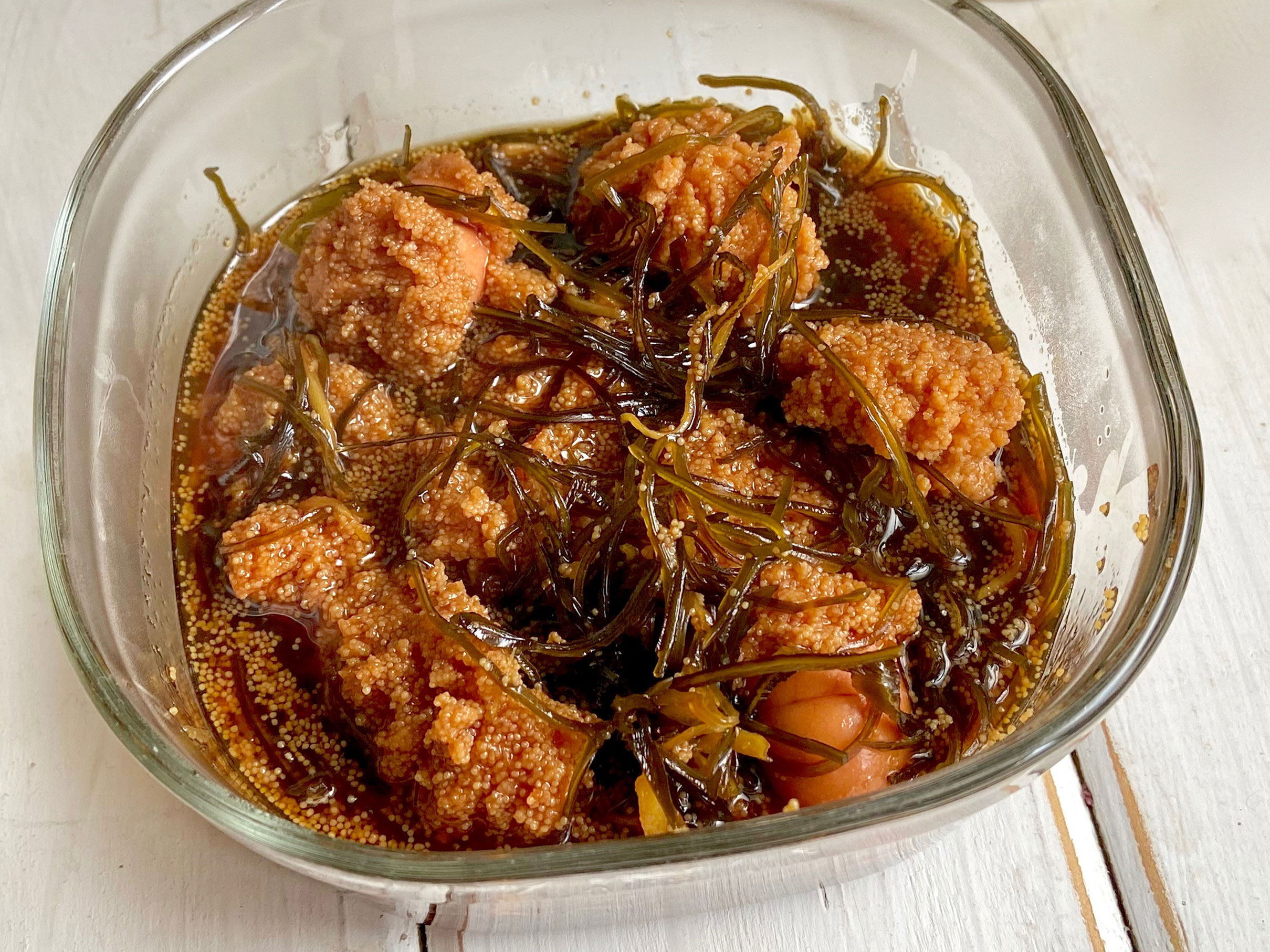 ご飯のお供に大活躍！煮るだけ簡単『たらこの佃煮』の作り置き