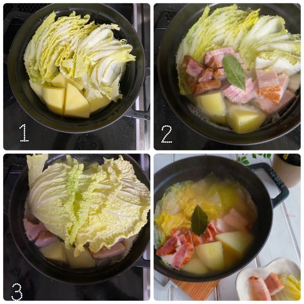 朝は温め直すだけ!簡単おいしい「白菜ポトフ」の作り置き