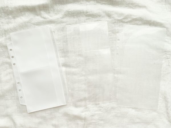 セリアのEVAジッパーリフィル、外ポケット付 カード収納リフィル、両面収納リフィル