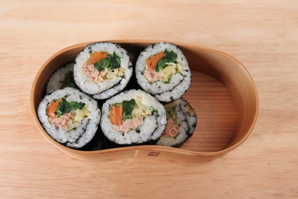 2品弁当の詰め方プロセス