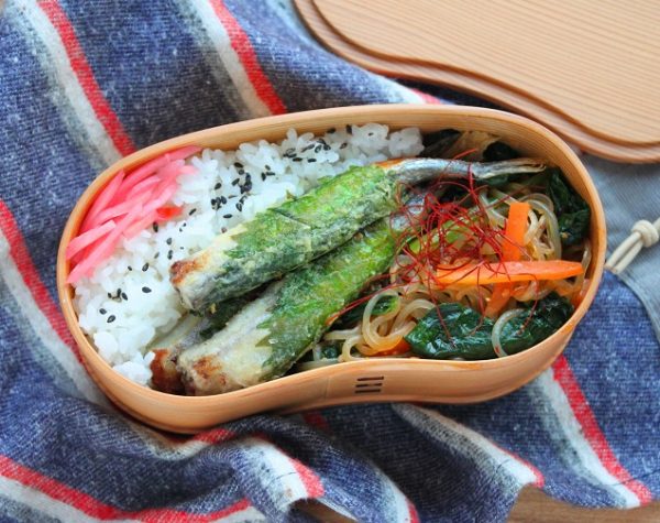 フライパンで簡単!「大葉ししゃも」「しらたきと野菜のピリ辛炒め」2品弁当