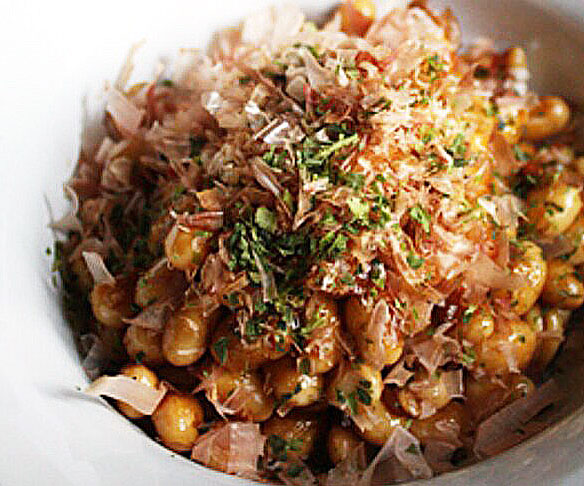 5分で簡単！食べ始めると止まらない!?お好み焼き味の「ぽくぽく大豆」