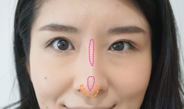 鼻筋メイク