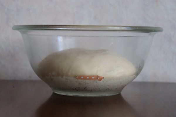 （一次発酵後のパン生地）