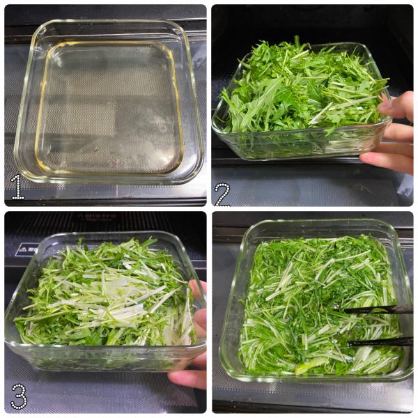 レンジ+白だしで簡単!「水菜のおひたし」の作り置きの作り方